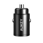 AUKEY CC-A3 Cargador rápido para coche de 30 W PD de metal con dos puertos y PPS y QC 3.0