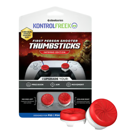 Empuñadura para PS5 Inferno Red White KontrolFreek